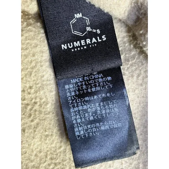 Numerals Urban Fit Beige Fleece Jacket Medium - Picture 14 of 15